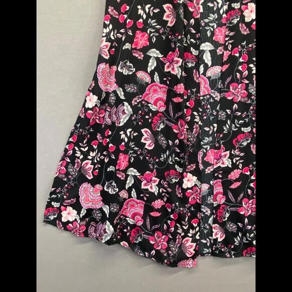 LulaRoe Womens Black Floral Vest Maxi Pink Flowers Sleeveless NWT Size Small - Picture 2 of 11